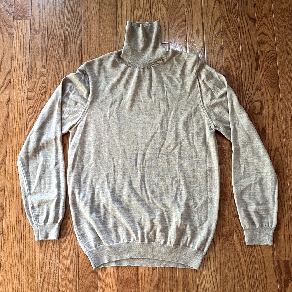 Beige Zara Knit Turtleneck